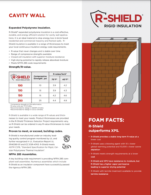Brochures for Product Applications RShield Insulation & Geofoam